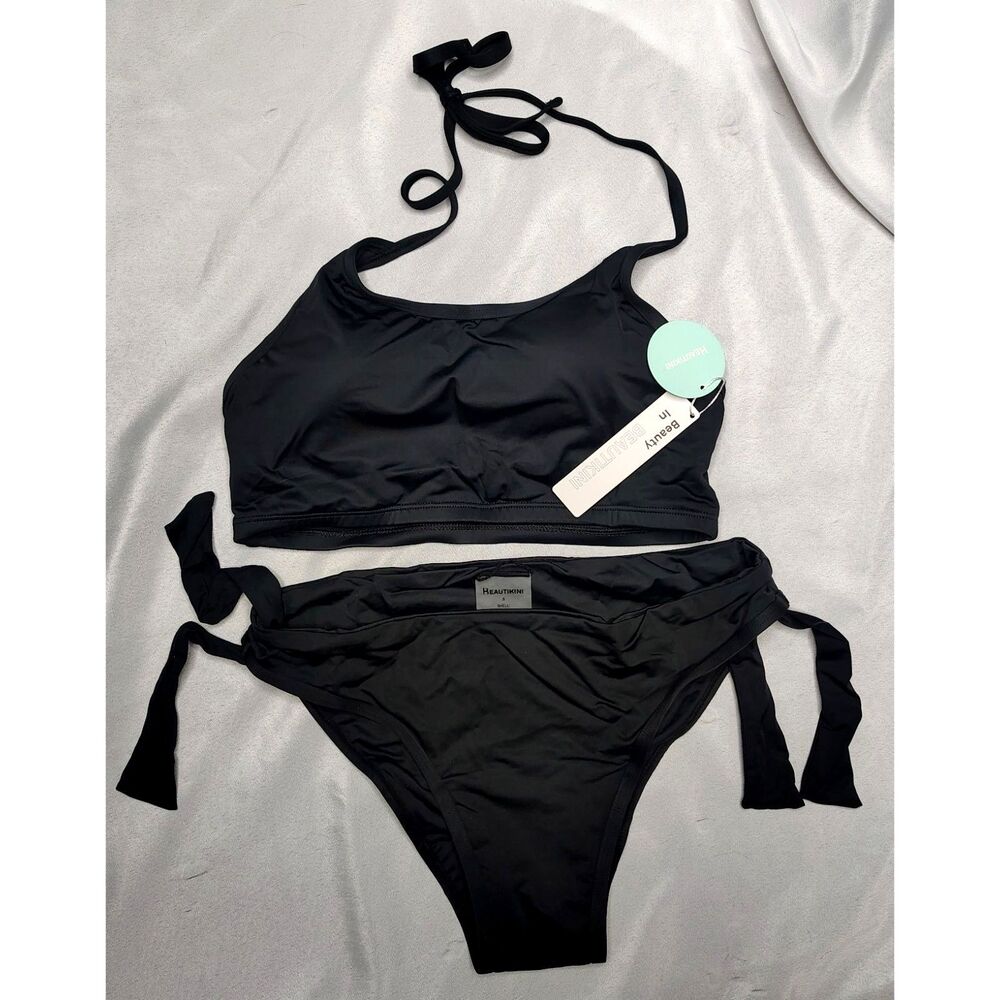 NWT Beautikini Low Waisted Leakproof Period Swimwear Set Size S Bikini PG029